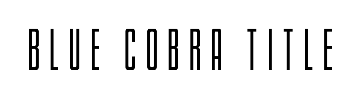 Blue Cobra Title  Fuentes Gratis Descargar