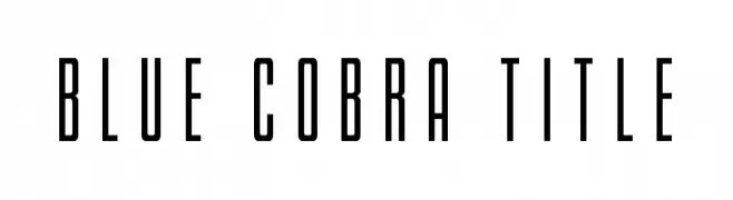 Blue Cobra Title  Frei Schriftart Herunterladen