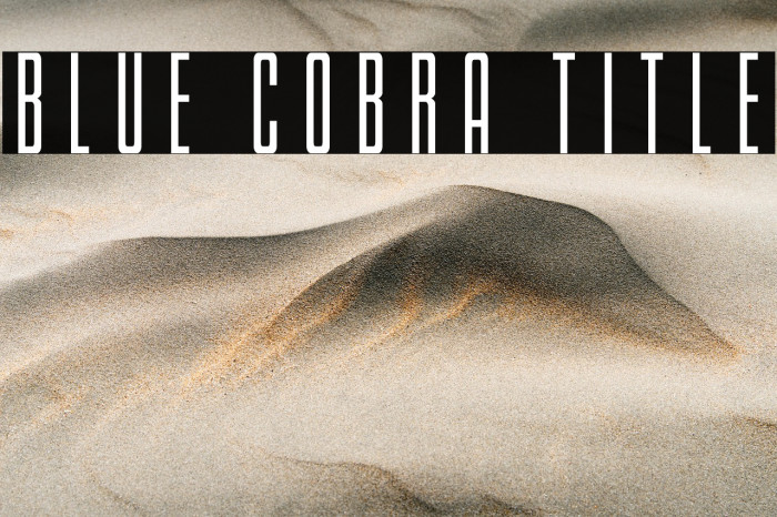 Blue Cobra Title Example 2