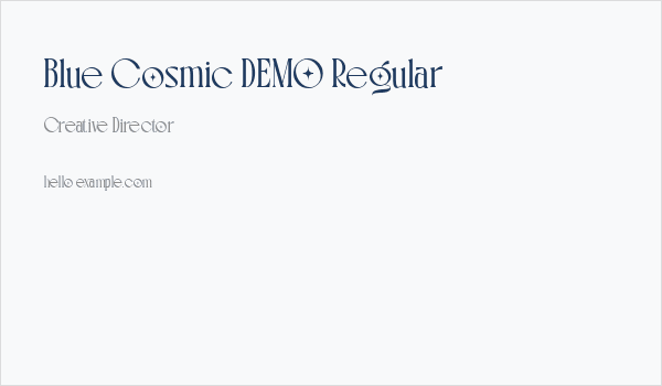 Blue Cosmic DEMO Regular Business Card