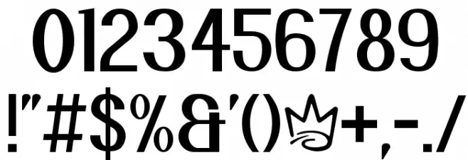 Blue Crown Font OTHER CHARS