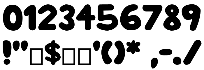 Blue Custard Font OTHER CHARS