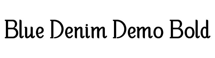 Blue Denim Demo Bold  नि: शुल्क फ़ॉन्ट्स डाउनलोड
