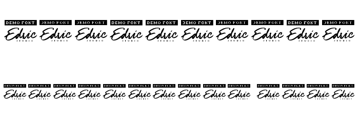 Blue Denim Demo Bold Font OTHER CHARS