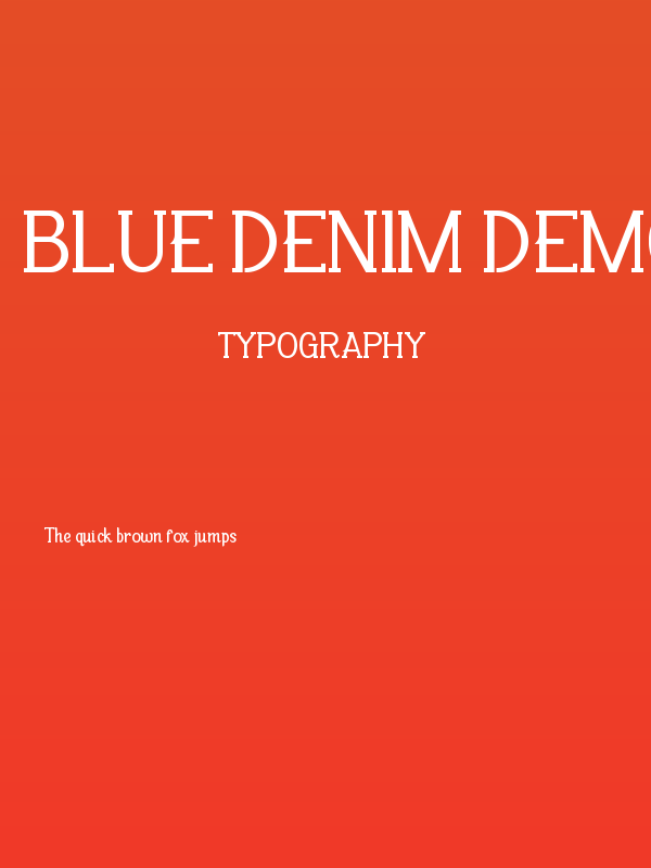 Blue Denim Demo Bold Poster