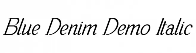 Blue Denim Demo Italic  Descarca Fonturi Gratis