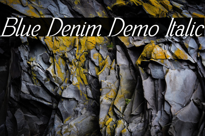 Blue Denim Demo Italic Example 1