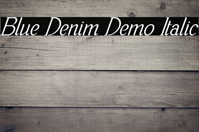Blue Denim Demo Italic Example 2