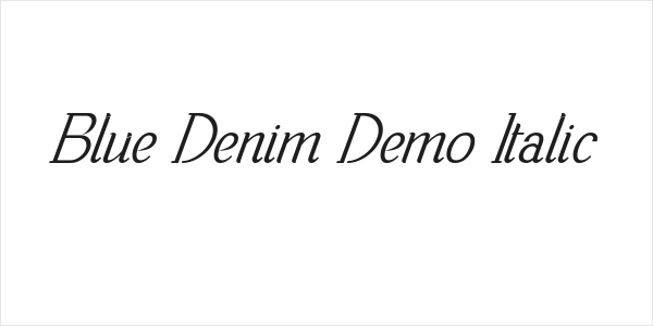 Blue Denim Demo Italic Logo