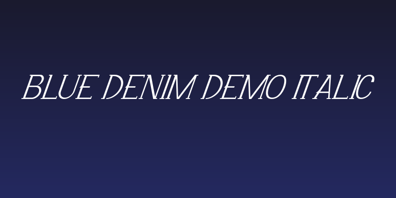 Blue Denim Demo Italic Social Header