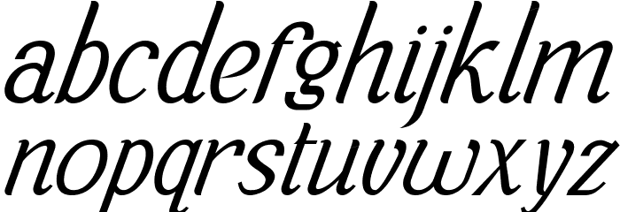 Blue Denim Demo Italic Font LOWERCASE