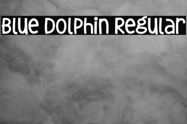Blue Dolphin Regular Font examples