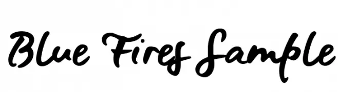 Blue Fires Sample  Descarca Fonturi Gratis