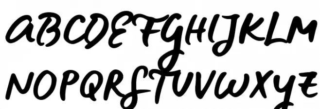 Blue Fires Sample 字体 大写