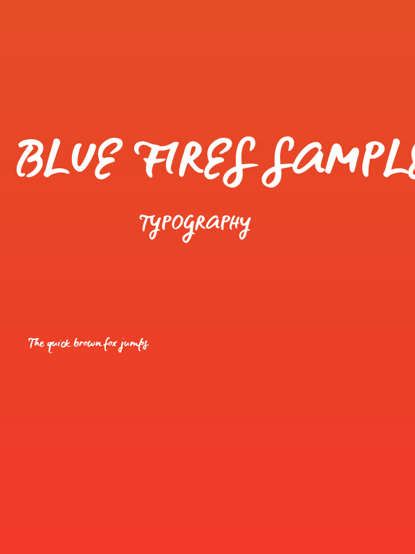 Blue Fires Sample Poster