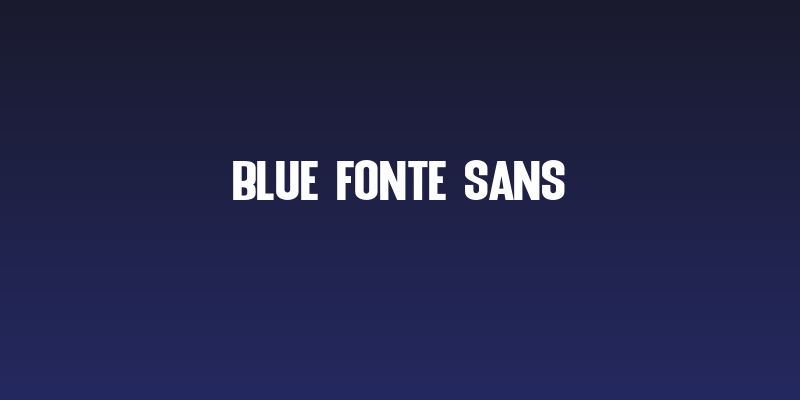 Blue Fonte Sans Social Header