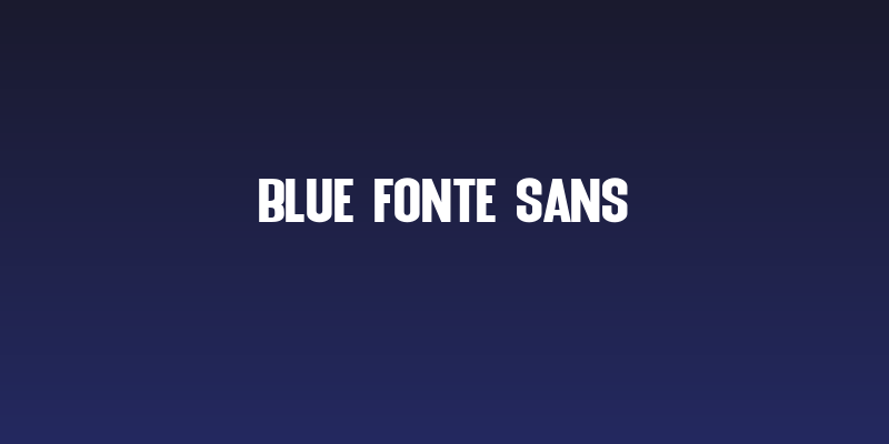 Blue Fonte Sans Social Header