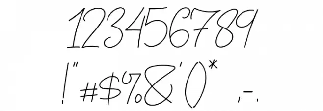 Blue Fonte Font OTHER CHARS