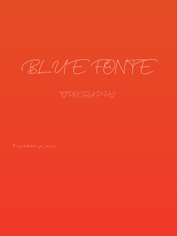 Blue Fonte Poster