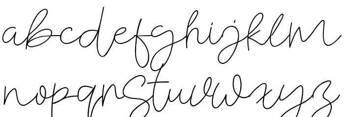 Blue Fonte Font LOWERCASE