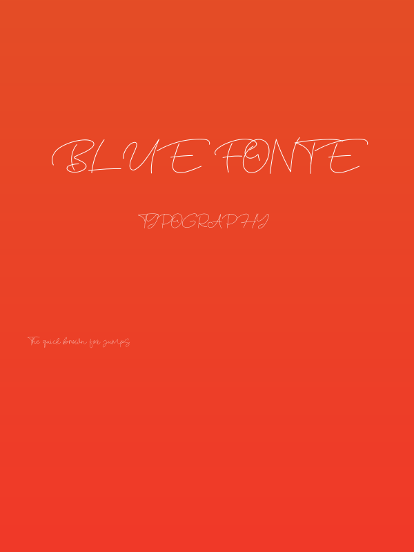 Blue Fonte Poster