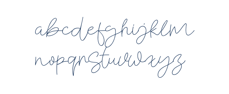 Blue Fonte Lowercase