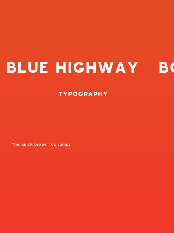 Blue Highway   Bold Poster