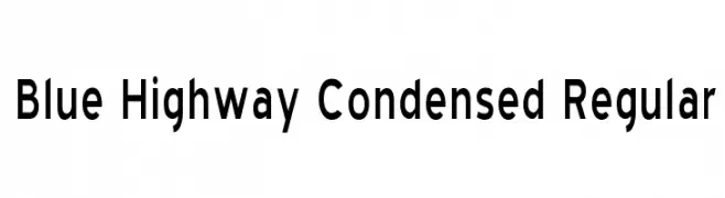 Blue Highway Condensed Regular  Fuentes Gratis Descargar
