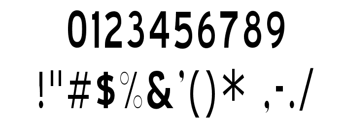 Blue Highway Condensed Regular Font OTHER CHARS