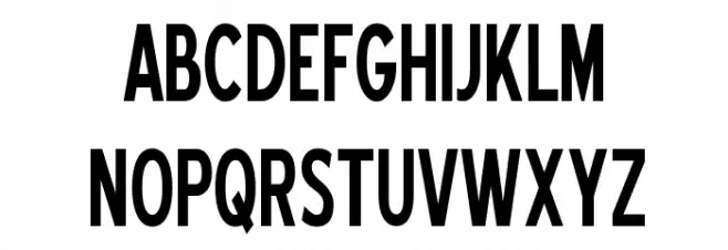 Blue Highway Condensed Caratteri MAIUSCOLE