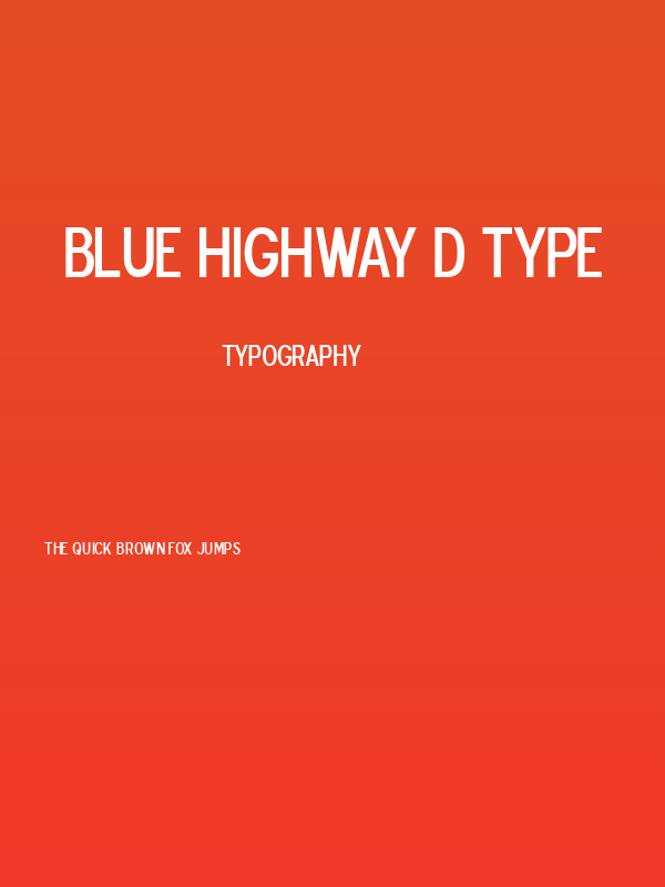 Blue Highway D Type Poster