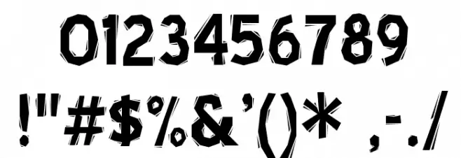 Blue Highway Linocut Font OTHER CHARS