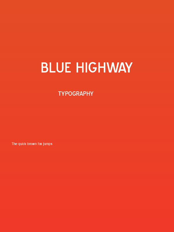 Blue Highway Poster