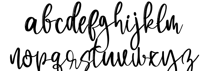 Blue Jeans Font LOWERCASE