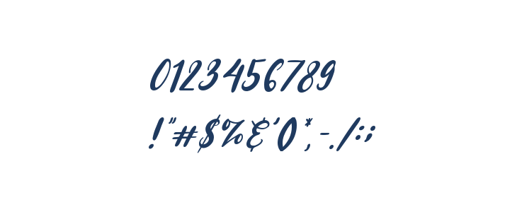 Blue Julieta Italic Other Characters