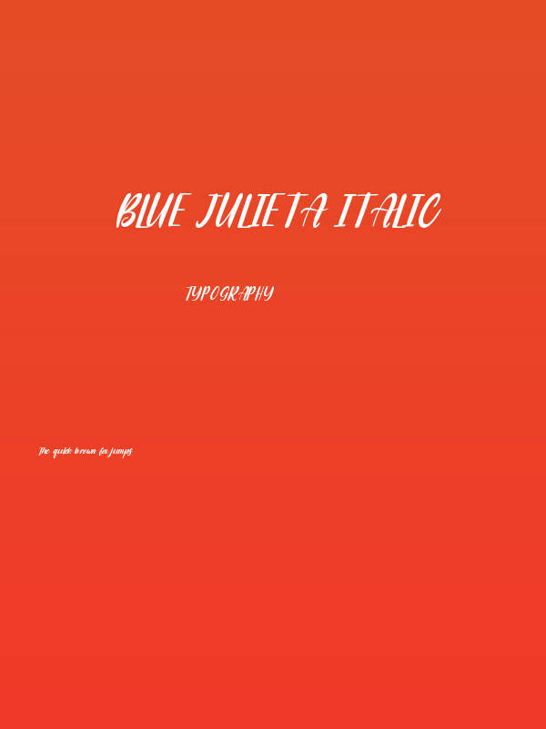 Blue Julieta Italic Poster