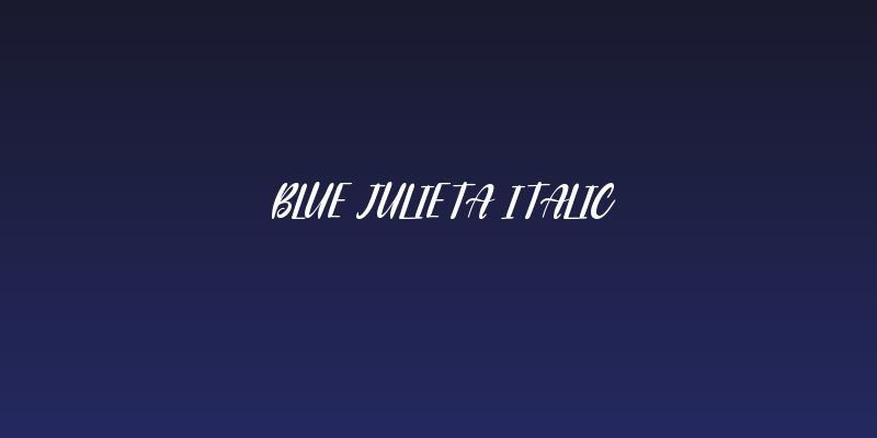 Blue Julieta Italic Social Header