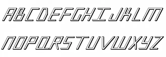 Blue July 3D Schriftart Groß