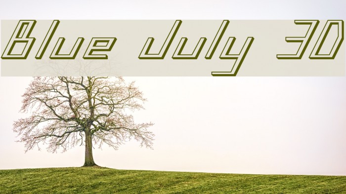 Blue July 3D Font examples