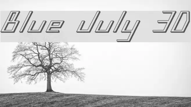 Blue July 3D Caratteri examples