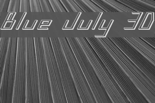 Blue July 3D Caratteri examples