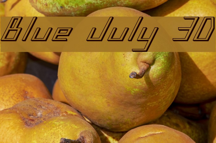 Blue July 3D Font examples