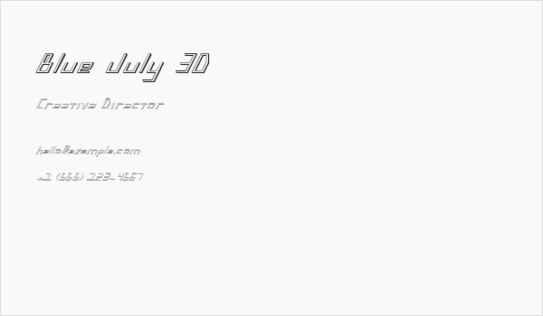 Blue July 3D Business Card