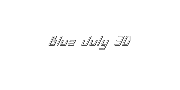Blue July 3D Logo