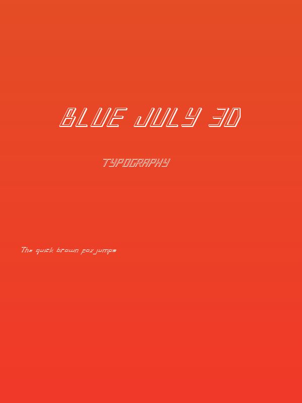 Blue July 3D Poster