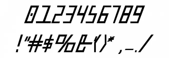 Blue July Bold Condensed Шрифта ДРУГИЕ символов