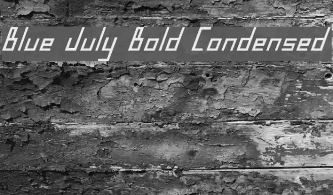 Blue July Bold Condensed Шрифта examples