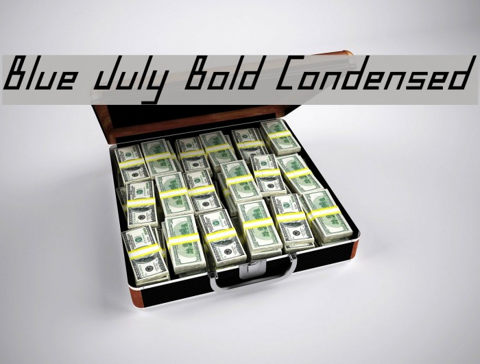 Blue July Bold Condensed Шрифта examples