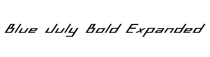 Blue July Bold Expanded  नि: शुल्क फ़ॉन्ट्स डाउनलोड