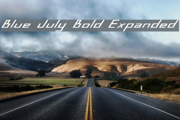 Blue July Bold Expanded Font examples